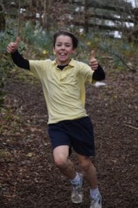 Wellesley runner enjoying Denne Hill